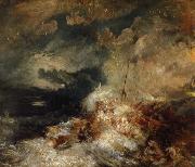 Joseph Mallord William Turner eldsvada till havs oil